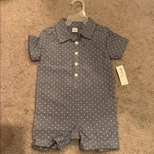 Old navy blue romper 12-18 months